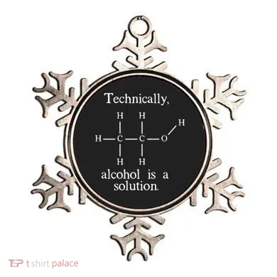 Technically Alcohol is a Solution Funny Nerd Beer Chemistry Ornament