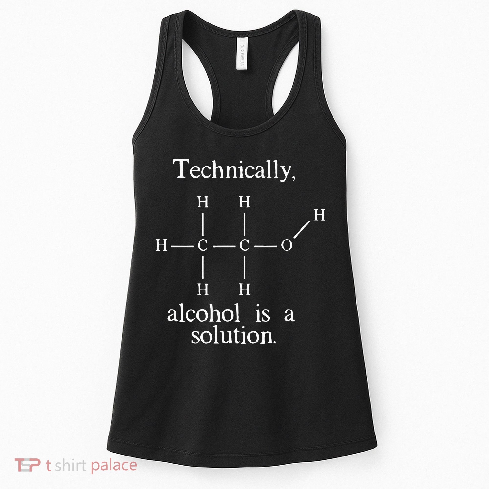 Technically Alcohol is a Solution Funny Nerd Beer Chemistry Women's Tank Top