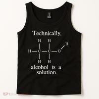 Technically Alcohol is a Solution Funny Nerd Beer Chemistry Tank Top thumb 2