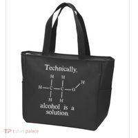 Technically Alcohol is a Solution Funny Nerd Beer Chemistry Tote Bag thumb 3