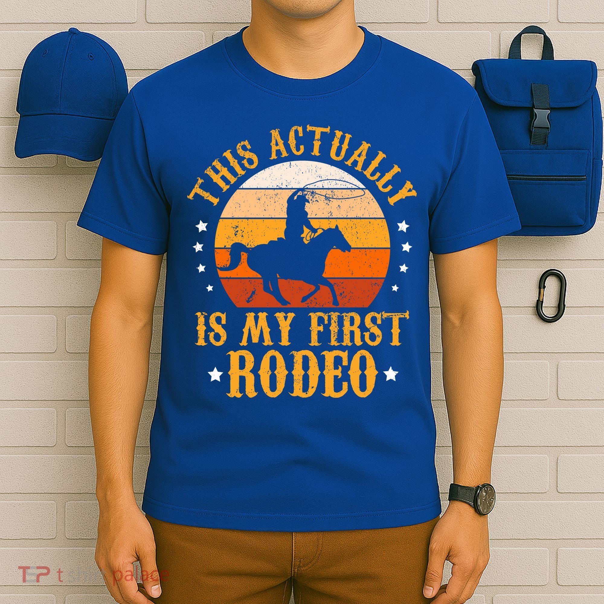 That Actually Is My First Rodeo Vintage Retro Country Life Cowboy T-Shirt