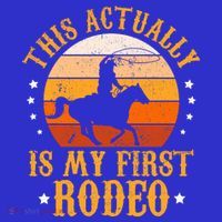That Actually Is My First Rodeo Vintage Retro Country Life Cowboy T-Shirt thumb 7