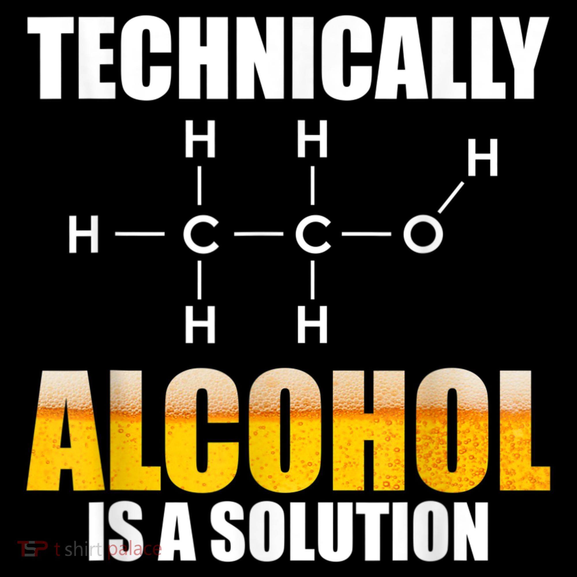 Technically Alcohol Is A Solution Chemical Formula Drinking Women's Hoodie