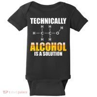 Technically Alcohol Is A Solution Chemical Formula Drinking Baby Bodysuit thumb 0