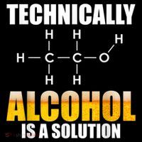 Technically Alcohol Is A Solution Chemical Formula Drinking Visor thumb 3