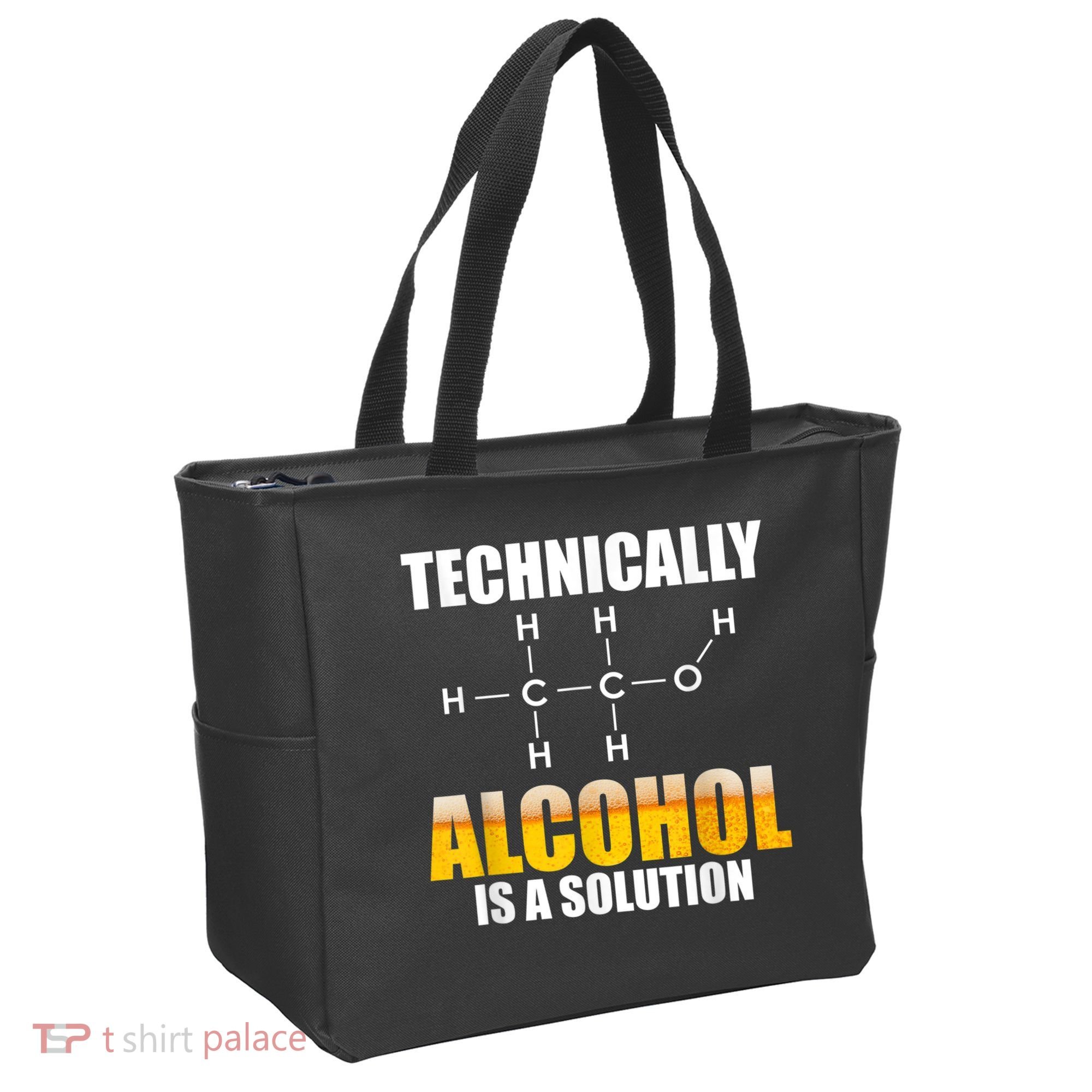 Technically Alcohol Is A Solution Chemical Formula Drinking Tote Bag