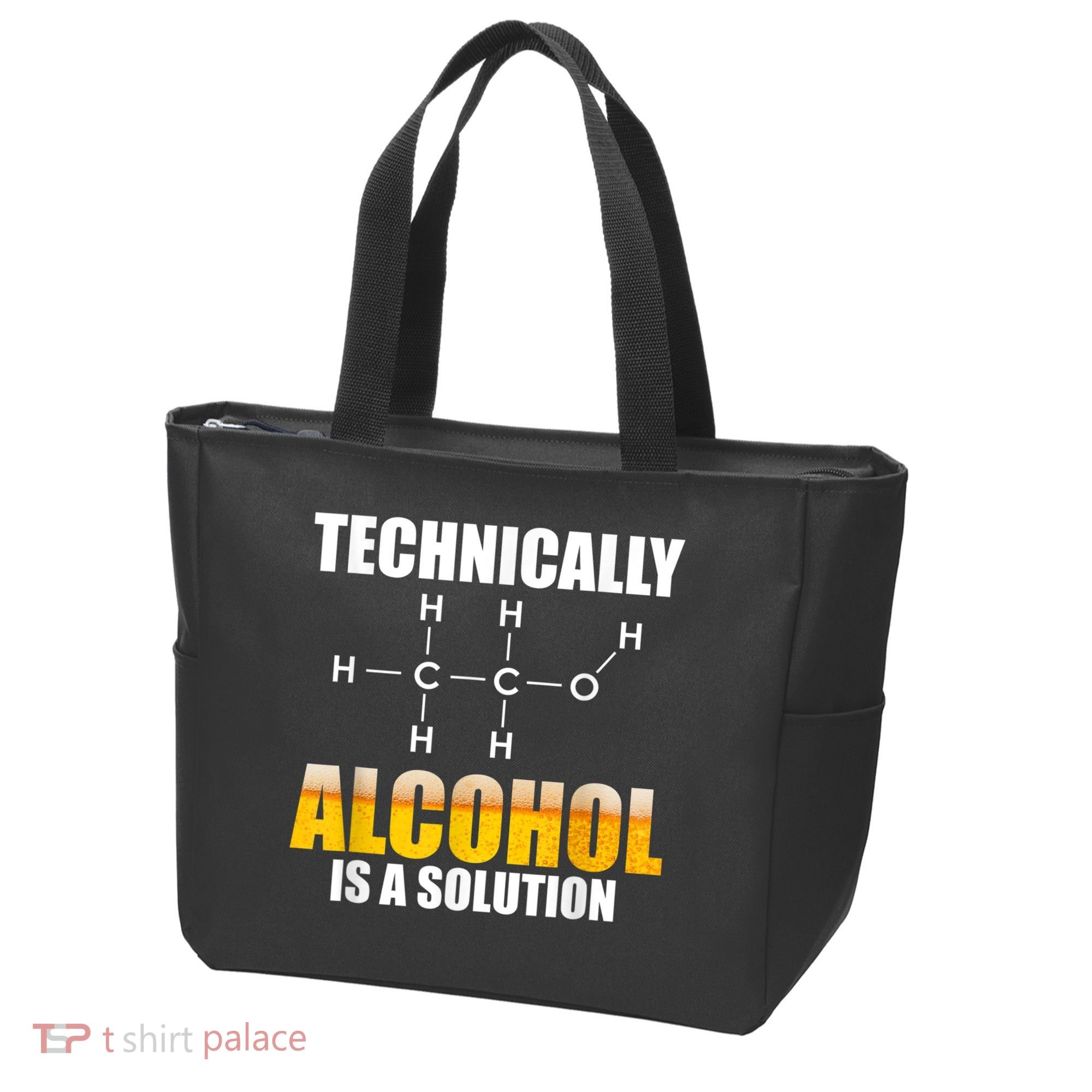 Technically Alcohol Is A Solution Chemical Formula Drinking Tote Bag