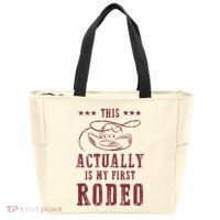 This Actually Is My First Rodeo Cowboy Tote Bag thumb 0