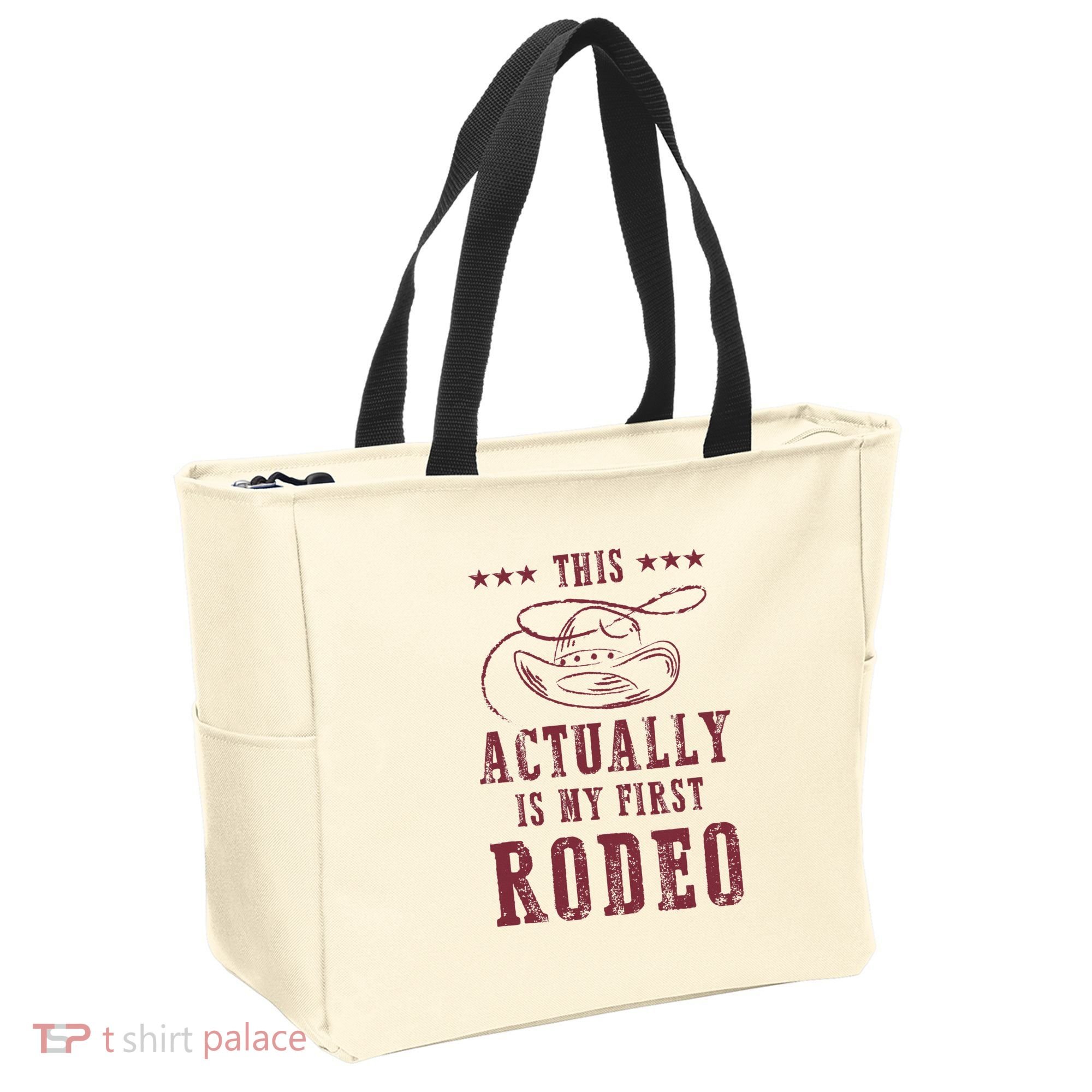 This Actually Is My First Rodeo Cowboy Tote Bag
