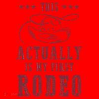This Actually Is My First Rodeo Cowboy Santa Hat thumb 1