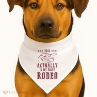 This Actually Is My First Rodeo Cowboy USA-Made Doggie Bandana thumb 1