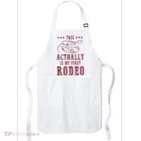 This Actually Is My First Rodeo Cowboy Apron thumb 0
