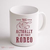 This Actually Is My First Rodeo Cowboy Coffee Mug thumb 1