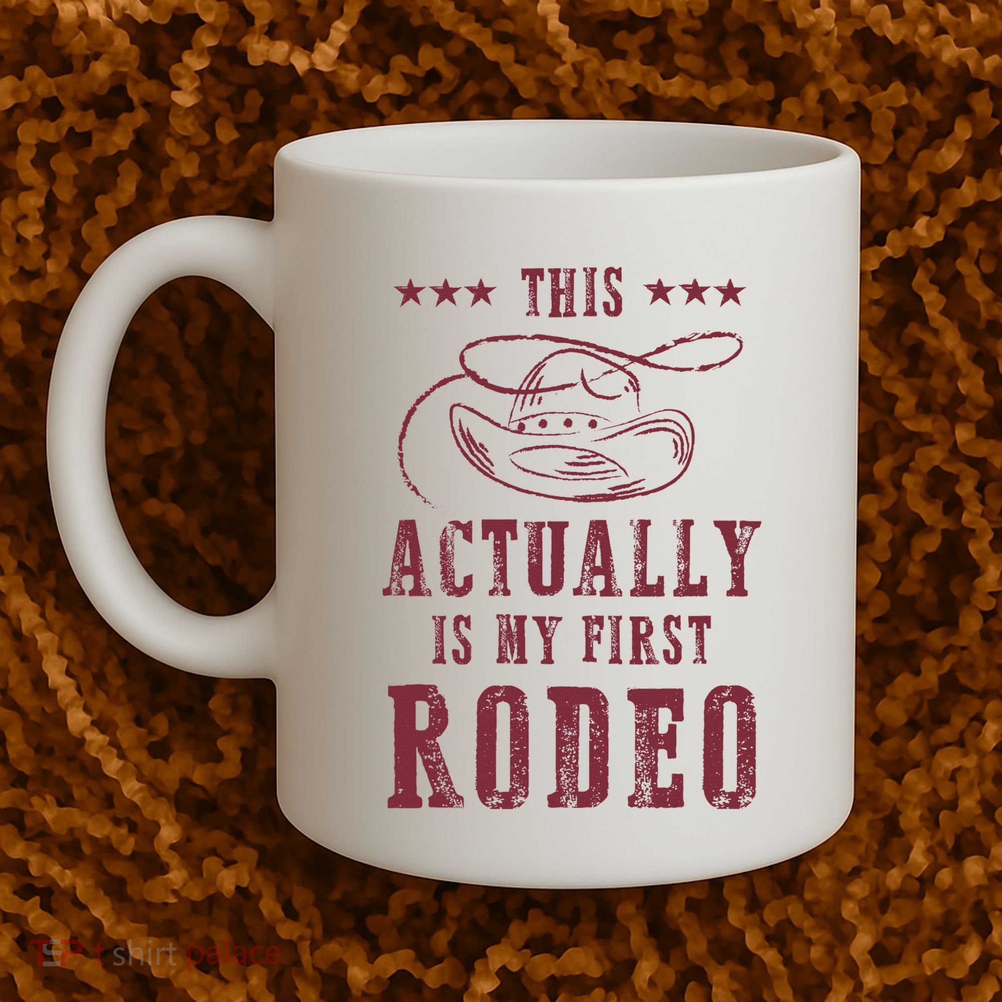 This Actually Is My First Rodeo Cowboy Coffee Mug