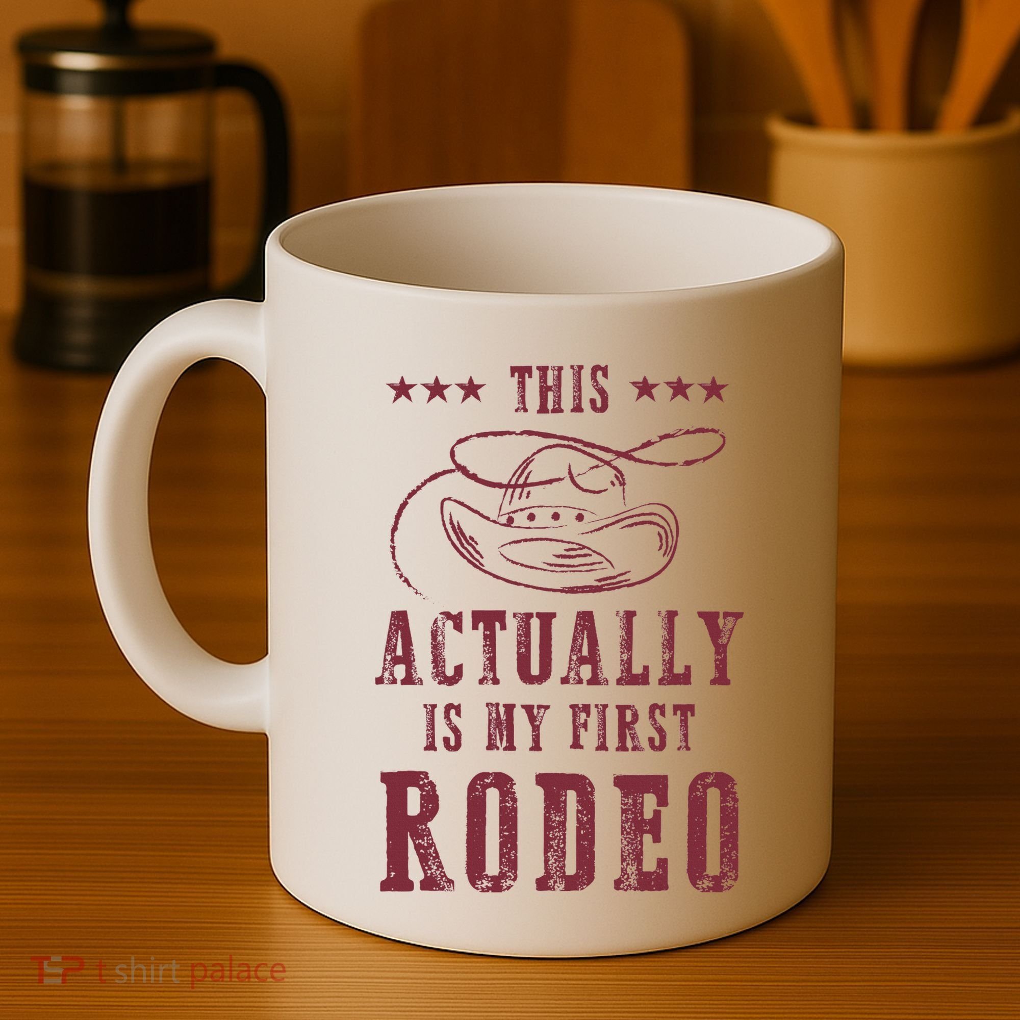 This Actually Is My First Rodeo Cowboy Coffee Mug