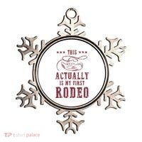 This Actually Is My First Rodeo Cowboy Ornament thumb 0