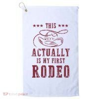 This Actually Is My First Rodeo Cowboy Golf Towel thumb 0