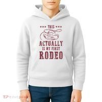 This Actually Is My First Rodeo Cowboy Kids Hoodie thumb 4