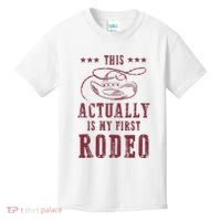 This Actually Is My First Rodeo Cowboy Kids T-Shirt thumb 0