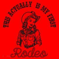 This Actually Is My First Rodeo Coastal Cowgirl Santa Hat thumb 1