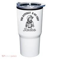 This Actually Is My First Rodeo Coastal Cowgirl Tumbler thumb 0