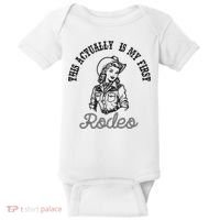 This Actually Is My First Rodeo Coastal Cowgirl Baby Bodysuit thumb 0