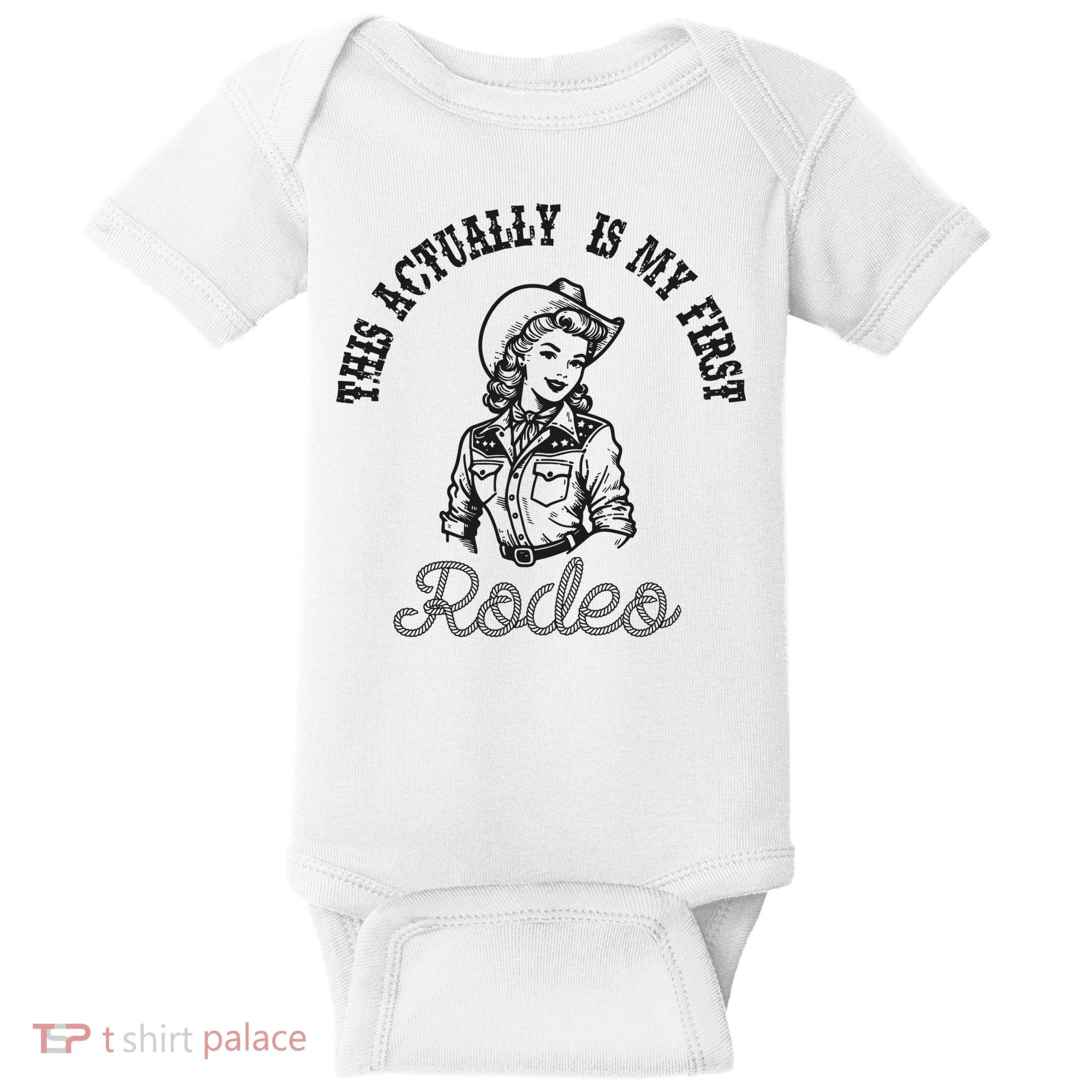 This Actually Is My First Rodeo Coastal Cowgirl Baby Bodysuit