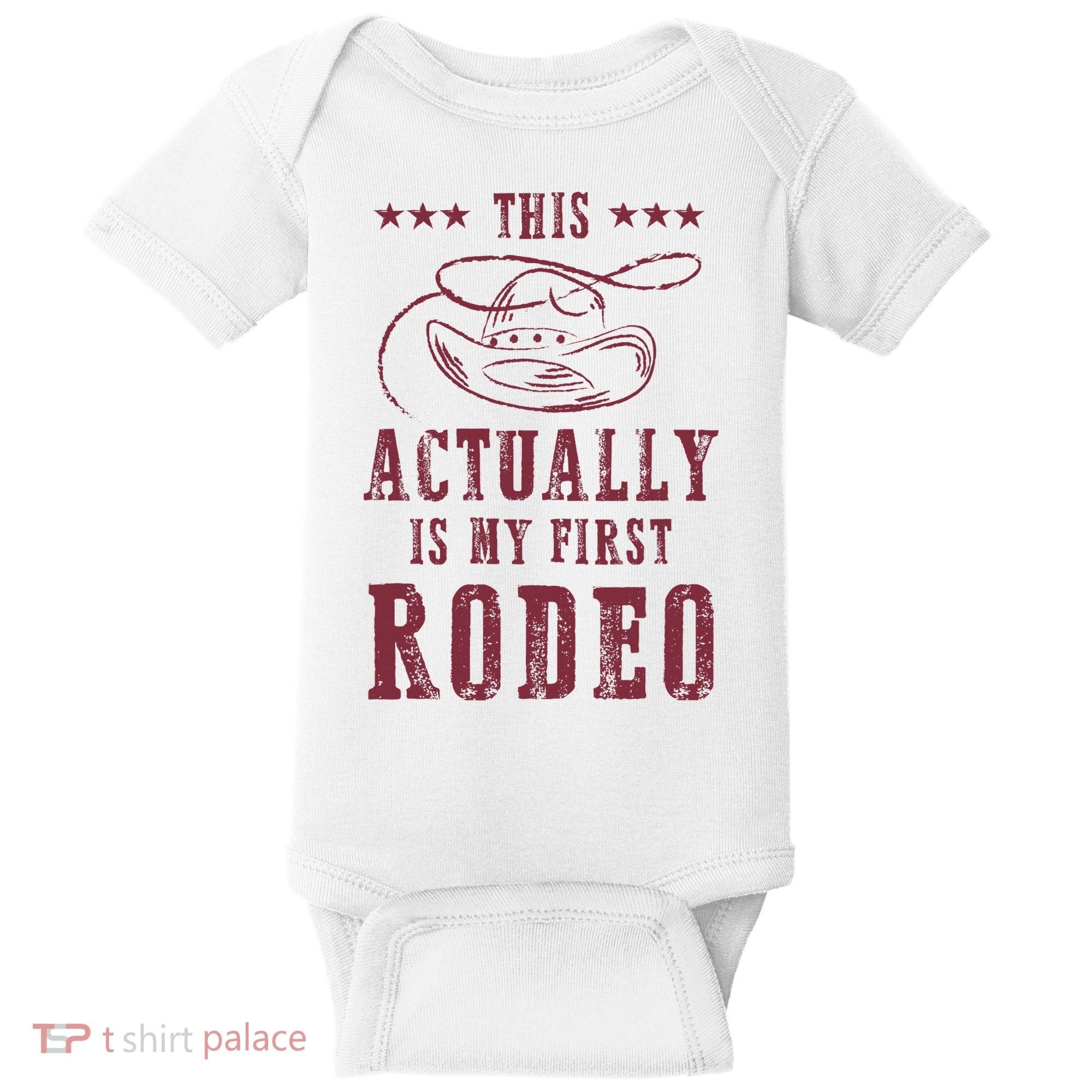 This Actually Is My First Rodeo Cowboy Baby Bodysuit