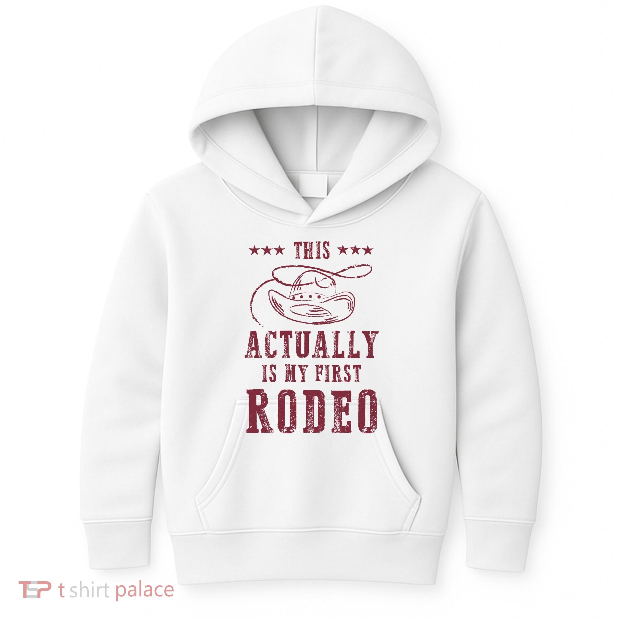 This Actually Is My First Rodeo Cowboy Kids Hoodie