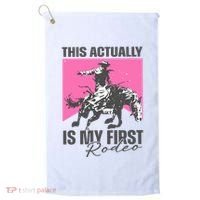 This Actually Is My First Rodeo Golf Towel thumb 0