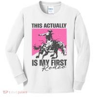 This Actually Is My First Rodeo Kids Long Sleeve Shirt thumb 0