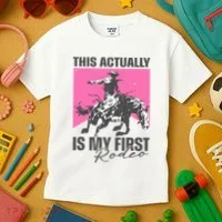 This Actually Is My First Rodeo Kids T-Shirt thumb 3