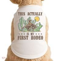 This Actually Is My First Rodeo Western Country Southern Doggie Tank thumb 0