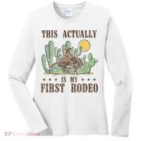 This Actually Is My First Rodeo Western Country Southern Women's Long Sleeve Shirt thumb 0