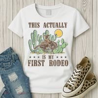 This Actually Is My First Rodeo Western Country Southern Women's T-Shirt thumb 3