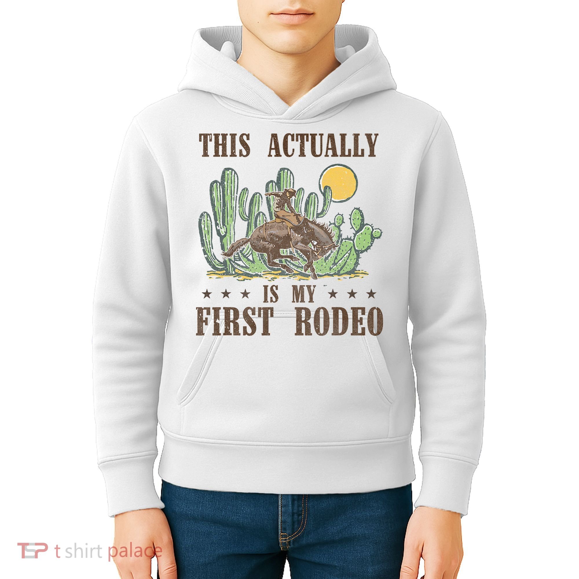 This Actually Is My First Rodeo Western Country Southern Kids Hoodie