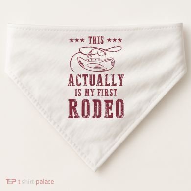 This Actually Is My First Rodeo Cow USA-Made Doggie Bandana