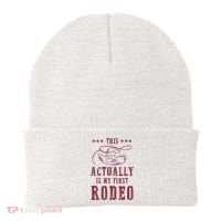 This Actually Is My First Rodeo Cow Beanie thumb 0
