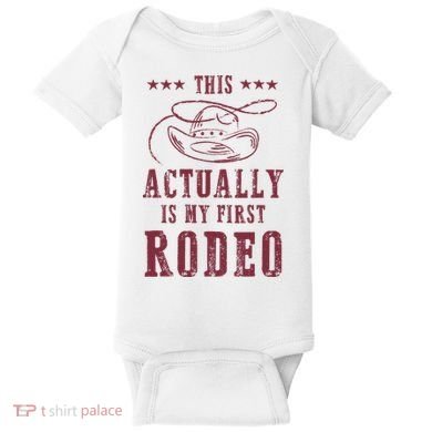 This Actually Is My First Rodeo Cow Baby Bodysuit
