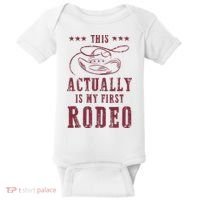 This Actually Is My First Rodeo Cow Baby Bodysuit thumb 0