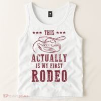 This Actually Is My First Rodeo Cow Tank Top thumb 2