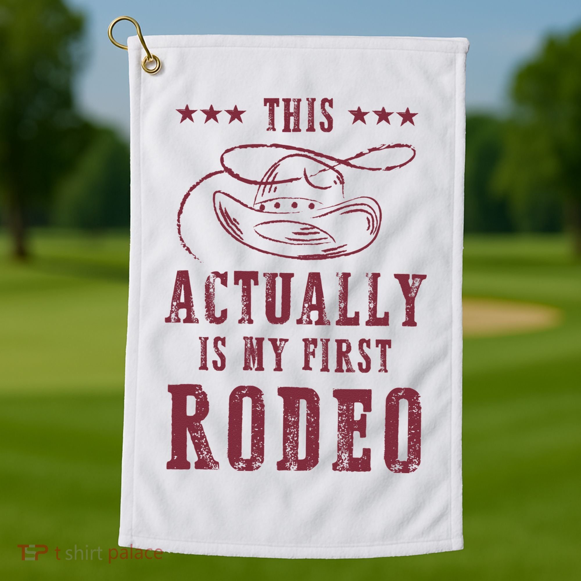 This Actually Is My First Rodeo Cow Golf Towel