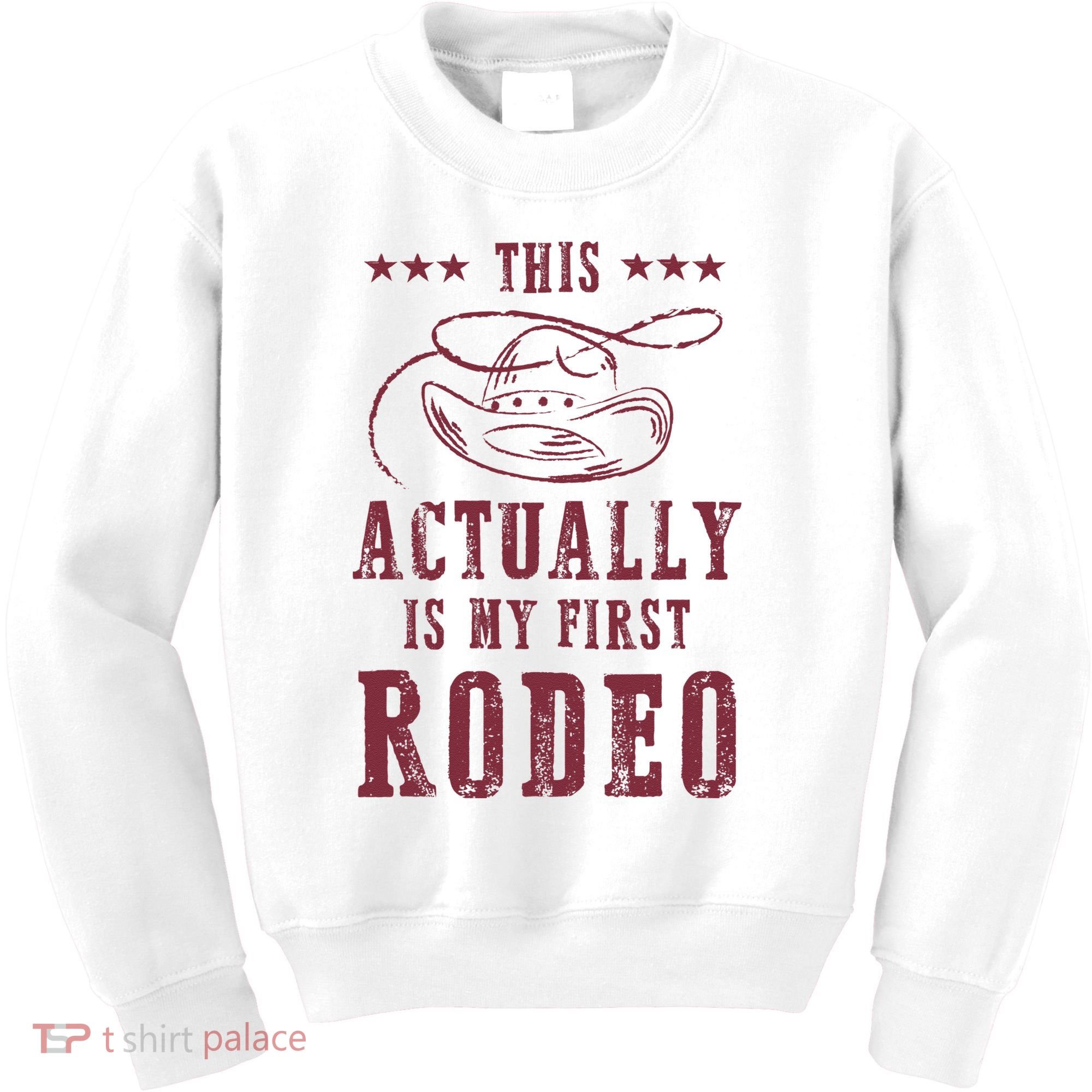 This Actually Is My First Rodeo Cow Kids Sweatshirt