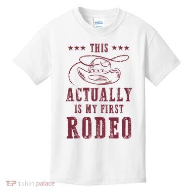 This Actually Is My First Rodeo Cow Kids T-Shirt