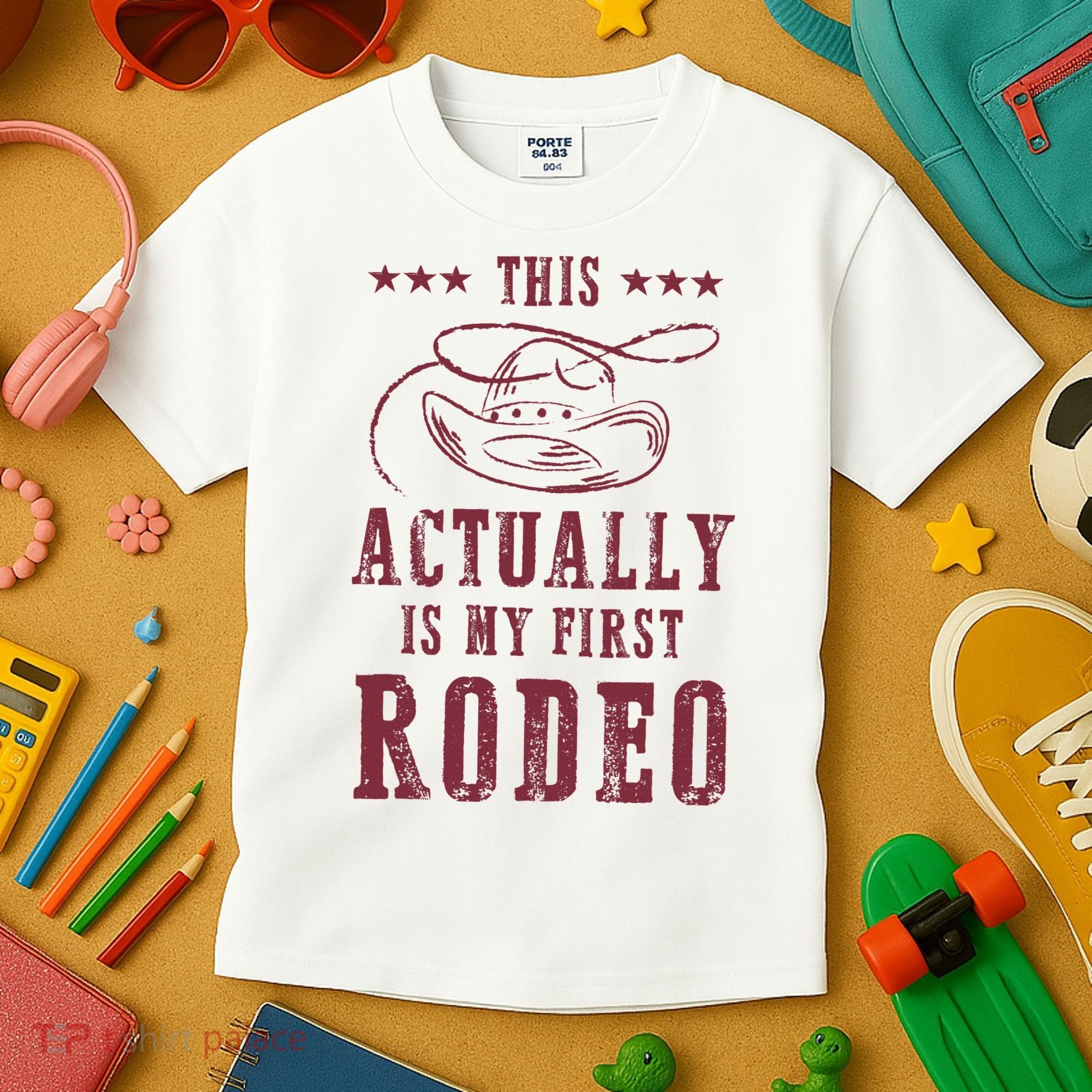 This Actually Is My First Rodeo Cow Kids T-Shirt