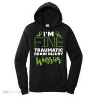 TBI Awareness Im Fine Traumatic Brain Injury Warrior Women's Hoodie thumb 0
