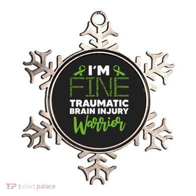 TBI Awareness Im Fine Traumatic Brain Injury Warrior Ornament