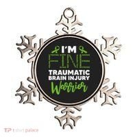 TBI Awareness Im Fine Traumatic Brain Injury Warrior Ornament thumb 0