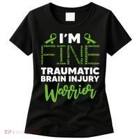 TBI Awareness Im Fine Traumatic Brain Injury Warrior Women's T-Shirt thumb 0