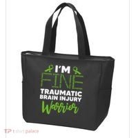 TBI Awareness Im Fine Traumatic Brain Injury Warrior Tote Bag thumb 3